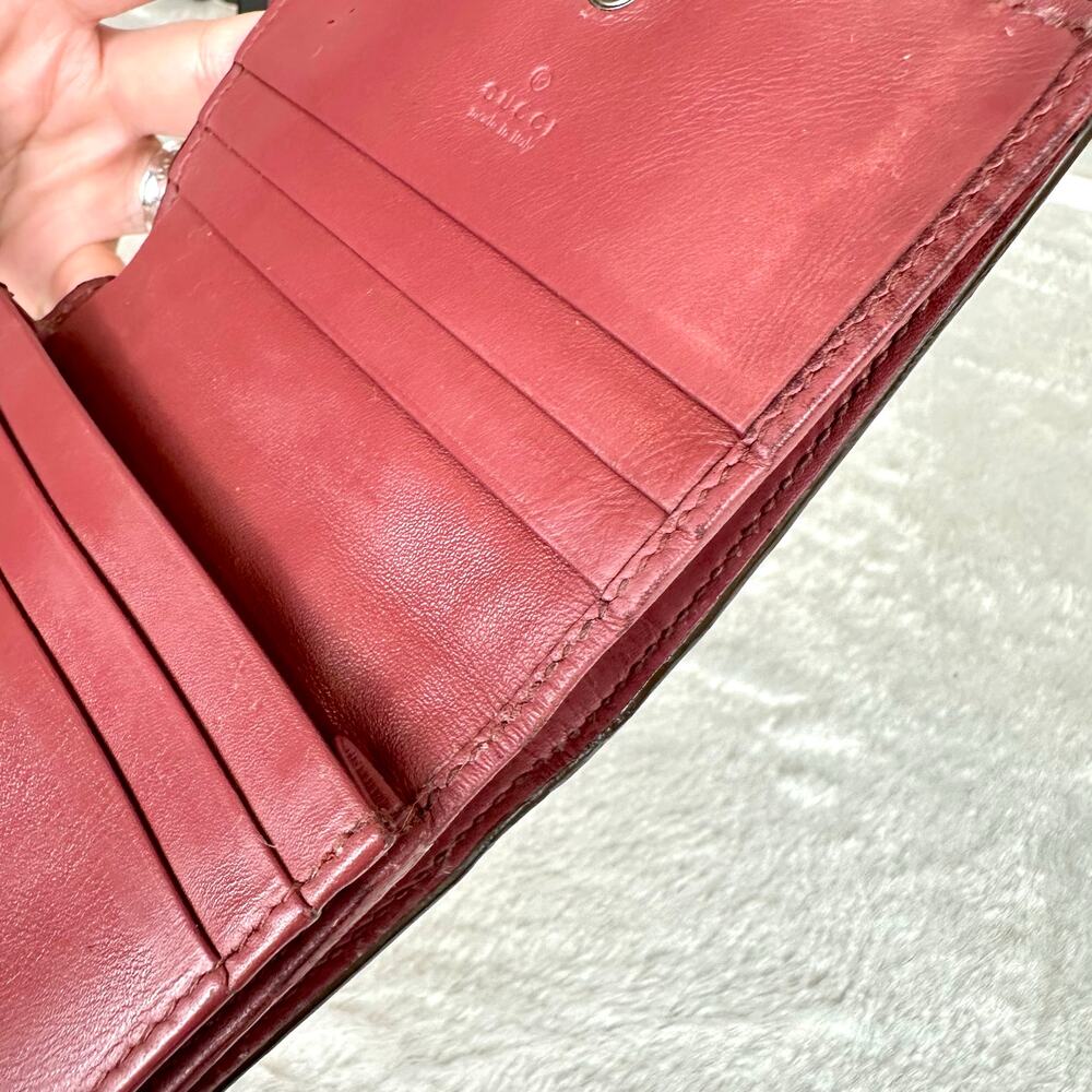 Gucci Flora Compact Wallet, Wristlet clutch GOOD USED! BEAUTIFUL! With chain - Picture 11 of 16